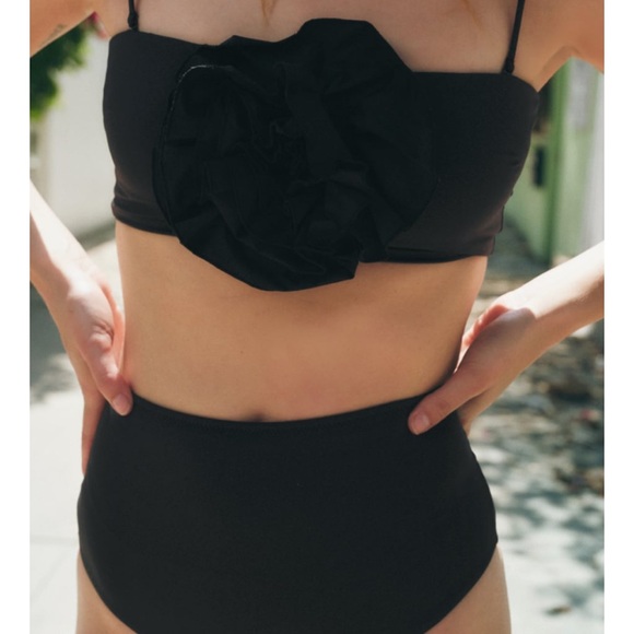 ZARA 2 Piece Bikini Top And Bottom Black - Picture 2 of 7